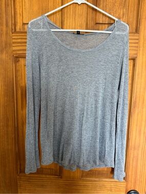 Eileen Fisher Lightweight Tencel/Cashmere/Silk Blend Semi Sheer Top